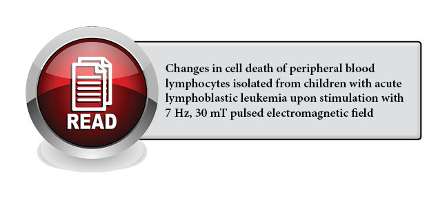 112- Changes in cell death of peripheral blood lymphocytes isolated from children with acute lymphoblastic leukemia upon stimulation with 7 Hz, 30 mT pulsed electromagnetic field