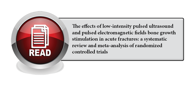119 - The effects of low-intensity pulsed ultrasound and pulsed electromagnetic fields bone growth stimulation in acute fractures: a systematic review and meta-analysis of randomized controlled trials
