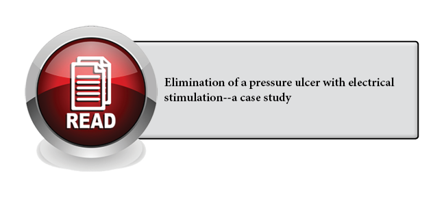 123 - Elimination of a pressure ulcer with electrical stimulation--a case study